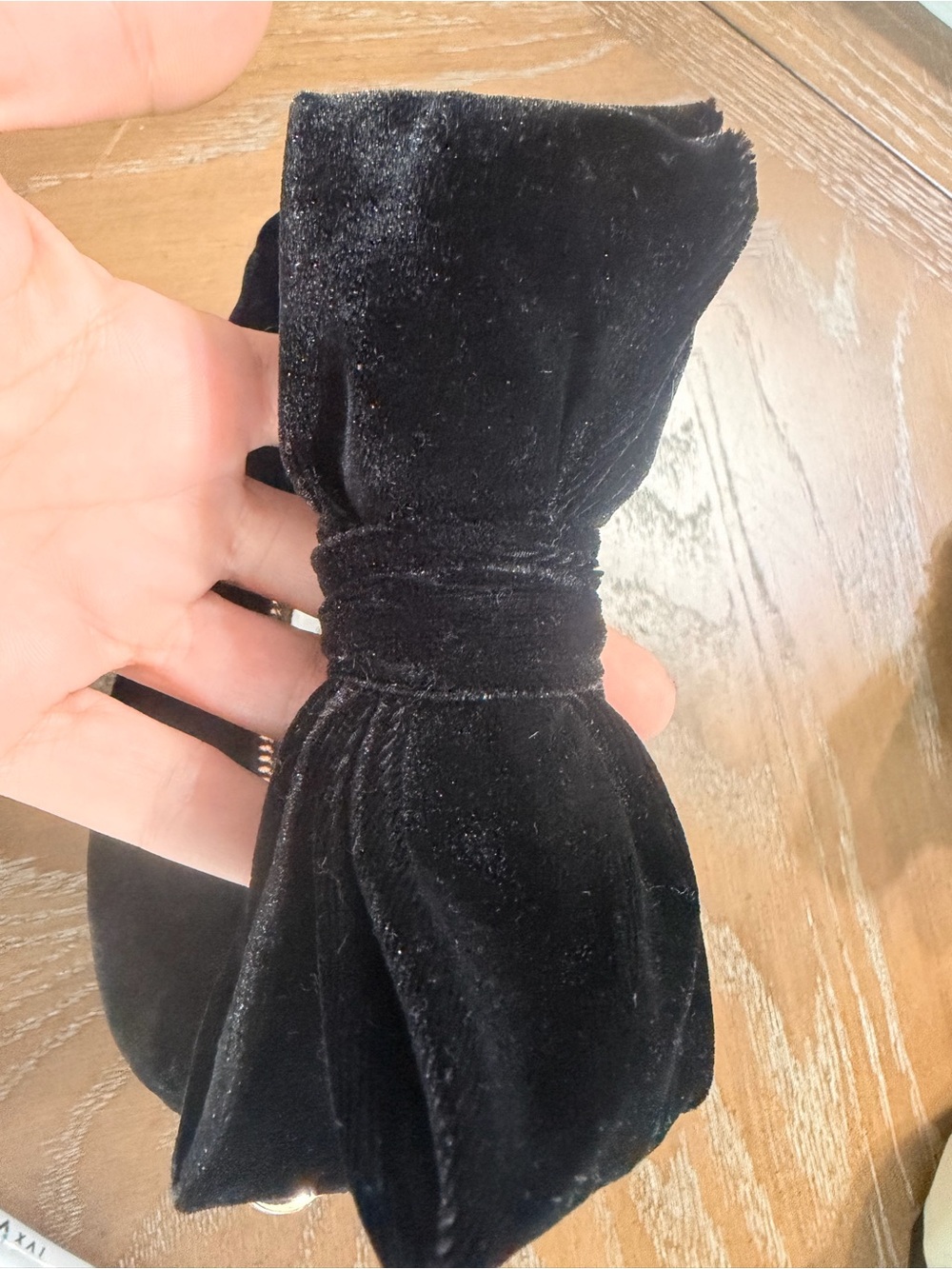 Black Velvet Bow  little bag